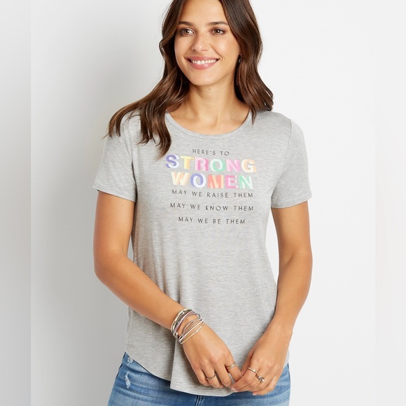 🦋2/$15🦋 Maurices Strong Women T-Shirt - Picture 1 of 5